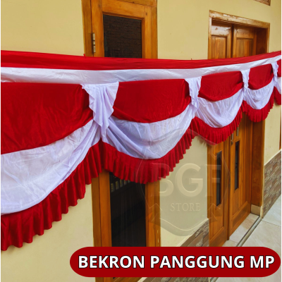 BENDERA GELOMBANG BACKGROUND KANTOR GEDUNG ISTANA 10 GELOMBANG 8 METER
