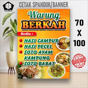 Cetak Banner Cetak Spanduk Warung Berkah BISA REQUEST