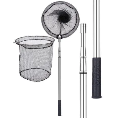 Nurgaz lớn xoay lưới đánh cá bằng thép không gỉ vợt câu cá ngoài trời lưới đánh cá đặc biệt