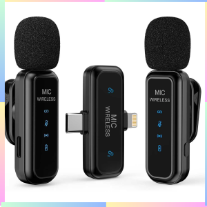 FAST DELIVERY Mikrofon Wireless Clip On Microphone Suara Jernih Tanpa Kabel Plug Lightning Type C