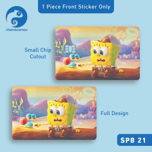 Sponge Square - Sticker For ATM Bank Credit Debit Access ID Room Key Card Sticker Skin (High Quality) SPB