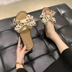 Korean Style Polka dot Slippers Women Cute