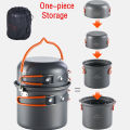 Naturehike  Camping Cooking Set Nesting Ultralight Pot , Outdoor Peralatan Memasak Portabel Panci Berkemah Luar Ruangan Cookware Piknik (4 Pcs) Ultralight Outdoor Pots. 