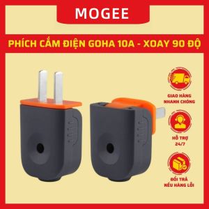 Phích cắm điện Goha chân dẹt xoay gập 90 độ 10A chịu tải cao 2500W