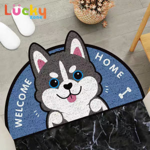 LuckyZone Cartoon Floor Mat Sand Scraping Dust Door Entrance Rug Hallway Kitchen Bath Mats Non-slip Rugs Dust Removal Carpet Wire Loop Footpad Doormat
