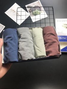 Hộp 4 quần sịp nam xuất dư vải cotton 4 chiều thông thoáng mềm mịn PM14A