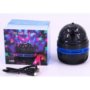 Lampu Tidur Proyektor Aesthetic 360 Rotasi Kristal Mode LED Bulan Bintang