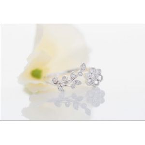 Cincin Bunga Daun Daun Stainless Cincin Fashion Fashion Perhiasan