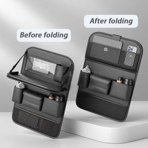 SEAMETAL Organizer Mobil Belakang Kursi Tas Penyimpanan Mobil Multifungsi Jok Mobil Bahan Kulit Tas Barang Mobil Interior Organizer Kulit PU