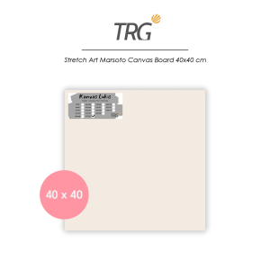 TRG Stretched Art Marsoto Canvas Board 40x40 cm Watercolor Artist Acrylic Paint - Kanvas Marsoto Media Lukis Cat Air Akrilik Minyak Poster Siap Melukis Ukuran 40 x 40 TRG