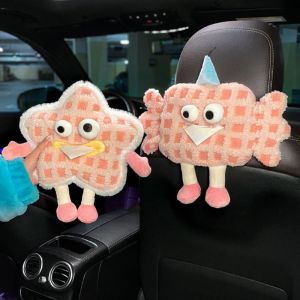 TKC28 การ์ตูน กล่องทิชชู่ในรถยนต์ ใช้ได้สองทาง น่ารัก ที่ใส่กระดาษสร้างสรรค์ น่ารัก รองรับที่วางแขน ถุงทิชชู่แบบแขวน ที่นั่งหลังรถยนต์