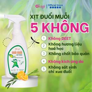 Xịt đuổi muỗi đuổi côn trùng xịt muỗi an toàn không hóa chất độc hại tinh dầu sả chanh Orenji cho bé