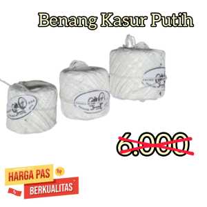 Benang Kasur Rami Bangunan Bendera Serbaguna Warna Putih Cap Sepeda Tungkul