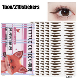 Dorisna 168/210pcs Realistic Eyeliner Sticker Lazy Eyeliner Stamp Natural Black Brown Beginner-Friendly Waterproof Sweat-Resistant Eyeliner Tool