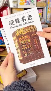[Ready Stock] Cutebee 3D Wooden Puzzle SD04B DIY Book Nook Miniature House Bookshelf Decoration - Memories Music Bookshop
