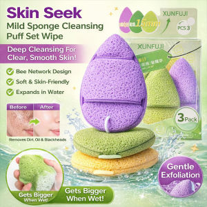 Facial Cleansing Sponge/Face Cleansing Cloth/Water Activated Expands Stronger Clean/Gentle Skincare/Men & Women/All Ages/Daily Use