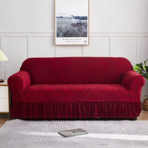 [HARGA PER PCS] Sofa Cover With Skirt Stretch / Sarung Alas Penutup Sofa Renda Elastis