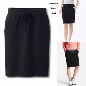 Rok Pendek Wanita Murah terry Stretch 399 Sweat Black Skirt