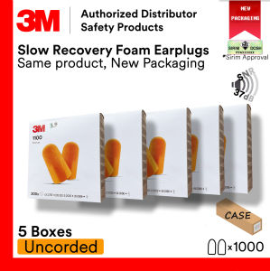 [Sell by Carton] 3M Earplug Uncorded 1100 & Corded 1110 Soft Foam Earplugs SNR 35 dB/ DOSH SIRIM Approved / Earplug Uncorded Disposable Made in Brazil