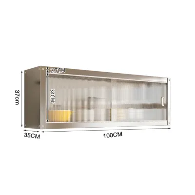 NINI Stainless Steel Kitchen Wall-Mounted Cabinet | 1/2-Layer Dust-Proof Storage Cabinet | Waterproof Rust-Resistant Condiment storage cabinet
