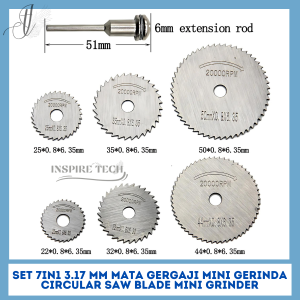 MATA BOR GERGAJI POTONG MINI Kayu HSS SAW BLADE 22/25/32/35/44/50 MM - Mata Bor Gergaji 7IN1