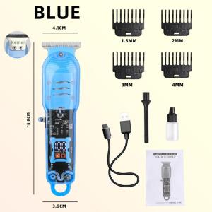 Pony Transparent Trimmer Hair Clipper Rechargeable Small Silent Electric Hair Cordless Mens USB mesin gunting rambut