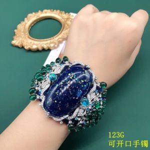 2026 European Retro Style Luxury Heavy Beading Beaded Bracelet Rhinestone Engraved Fashionally Exquisite Bangle for Women