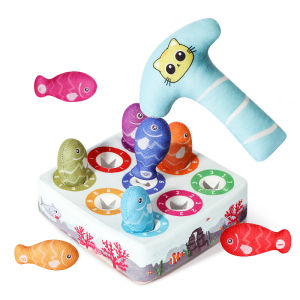 Baby Fishing Toys Montessori Educational for 1 Years OldSoft Plush Fishing Game Toys for Baby Boys Girls Shape Sorting Matching Toys for Toddlers 6 12 Months+