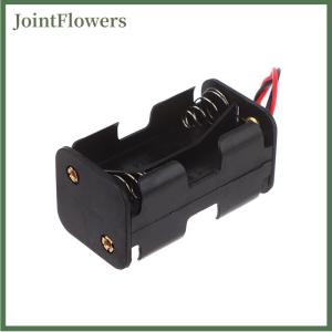 JointFlowers High Quality AA Battery Holder 6V for 4 x AA Batteries Black Plastic Storage Box AA Battery Case Dual Layers With Wire Lead