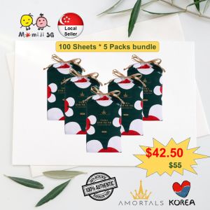 AMORTALS Disposable Face Towel (5 x 100 sheets/pack) Multi-purpose Facial Cotton Cleanser Cotton pad