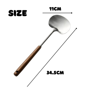 Stainless Steel Mushroom Spatula Cooking Utensils Long Handle Cooking Spoon Wok Spatula
