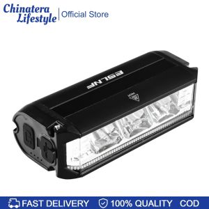 Bicycle Headlight Aluminium Alloy Bike Handlebar Light High Brightness Type-C USB Rechargeable Riding Lighting Warning