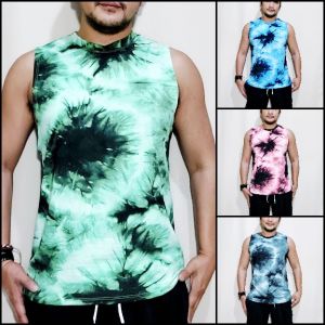 SET OF 3 TIE DYE MUSCLE TEE MEN