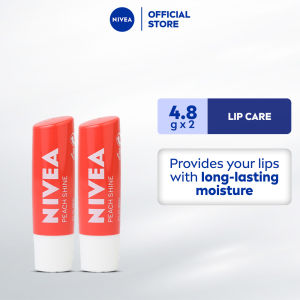 PACK OF 2 NIVEA Lip Care Peach Shine Lip Balm 4.8g
