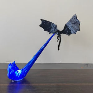 Home&Life.8 3D Printed Fire Breathing Dragon Book Nook Lamp Adjustable Brightness USB Powered Shelf Decor