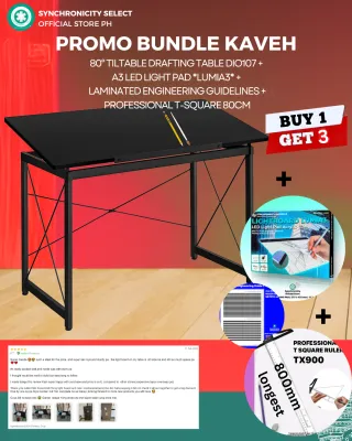 DIO107 Drafting Table for Engineering or Architecture 80° Tiltable with Ledge | LUMISPARK Metal Adjustable Angle | Drawing Table for Engineer | Drafting table for Architect | Angle Adjustable Top Desk | On Promo | Model: Synchronicity DIO107