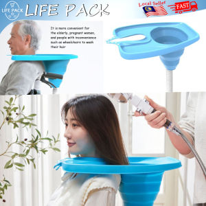 Large Size Portable Compressible Folding Shampoo Basin With Drainage Pipe Suitable For Pregnant Women Elderly People/Children