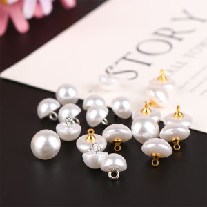 [fenggongshuode] 10Pcs 10mm 12mm Mushroom Faux Plastic Shirt Semicircle Buttons Shank Button For Clothing Decorative Mini Sewing DIY