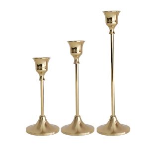 【Original+24hours delivery】Set of 3 Vintage Elegant Metal and Aluminum Tabletop Candle Holders Suitable for Wedding Anniversary Home and Hotel Decoration
