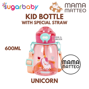 SUGARBABY Tritan Kid Bottle With Special Straw 600ml / Botol Minum Anak Dengan Sedotan