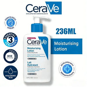 CeraVe Moisturising Lotion 236ml | 24H Hydration with 3 Essential Ceramides | Lightweight & Non-Greasy for Face & Body