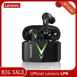 Original Lenovo LP6 headset video game wireless bluetooth TWS headset without delay listening and dual decoding Android ios.