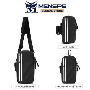 MENSPE Sports Arm Bag Waterproof Reflective Phone Pouch Running Wrist Band Non-Slip for Outdoor Workout Exercise Gym Large Capacity