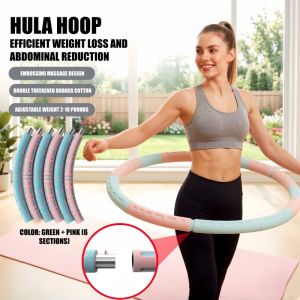 Adjustable 6-Section Foam Exercise Hoop Universal Fit Detachable and Thickened for Fitness and Play
