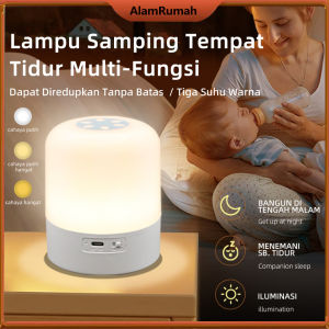 Lampu LED Malam & Belajar 3 Warna Dimmable Sentuh USB Rechargeable Hemat Energi
