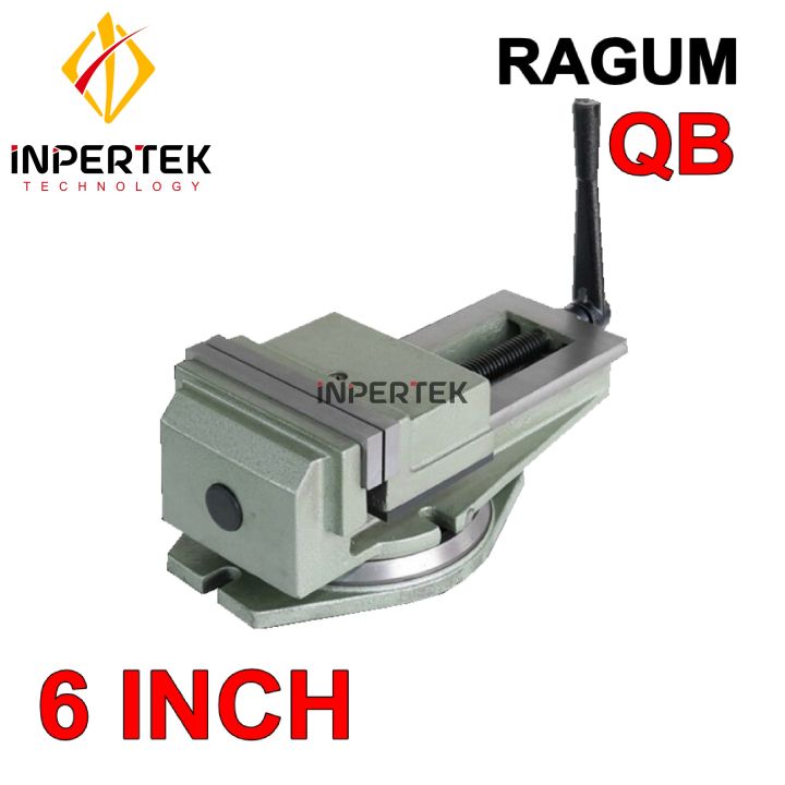 Ragum 6" QB 160 mm Catok 6 Inch Vise Bench Penjepit Meja Mesin Tanggem Putar Derajat Tanggem