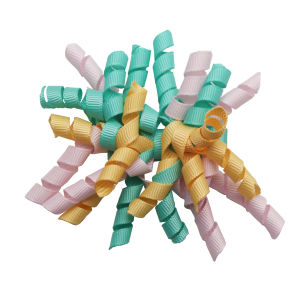 ของตกแต่งผมโบว์สำหรับเด็ก   แถบเกลียวหยิกสีรุ้งพร้อมยางยืด   ของขวัญเครื่องประดับศีรษะคริสต์มาส DIY2155