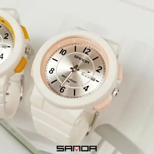 Sanda cross-border fresh style luminous hands childrens watch with dual calendar student watch fashionable waterproof quartz watch for men and women