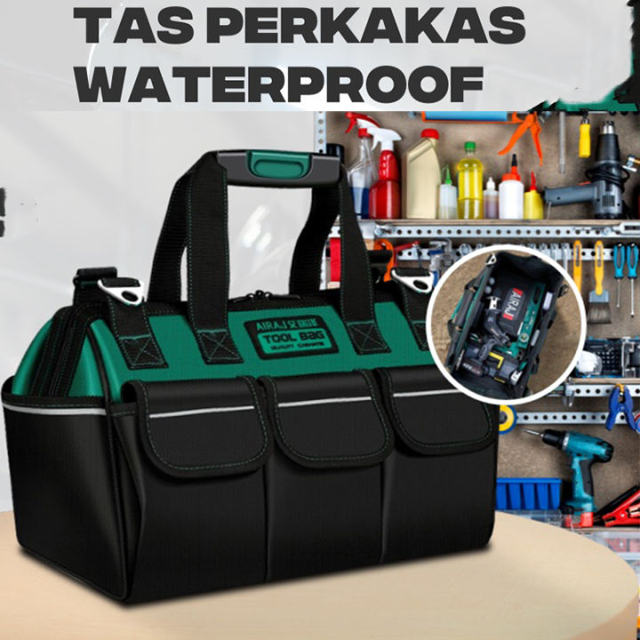 Tas Perkakas Toolkit Toll box, Tool Bag Storage Tahan air dengan Strip  Reflektif Waterproof