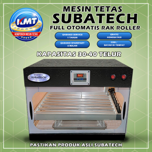 SUBATECH Mesin Tetas Telur Full Otomatis Kap. 30 Rak Roller Penetas Tetes